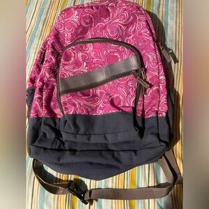 Pink and Black Swirl Backpack